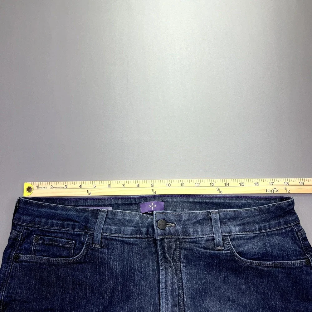 NYDJ Barbara Women's Bootcut Lift X Tuck Jeans Dark Wash‎ Blue Size 36